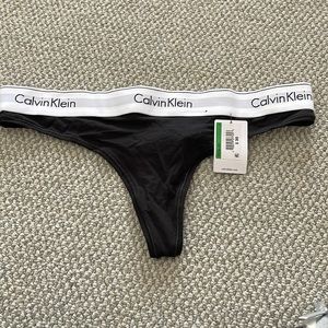 Calvin Klein black and white thong